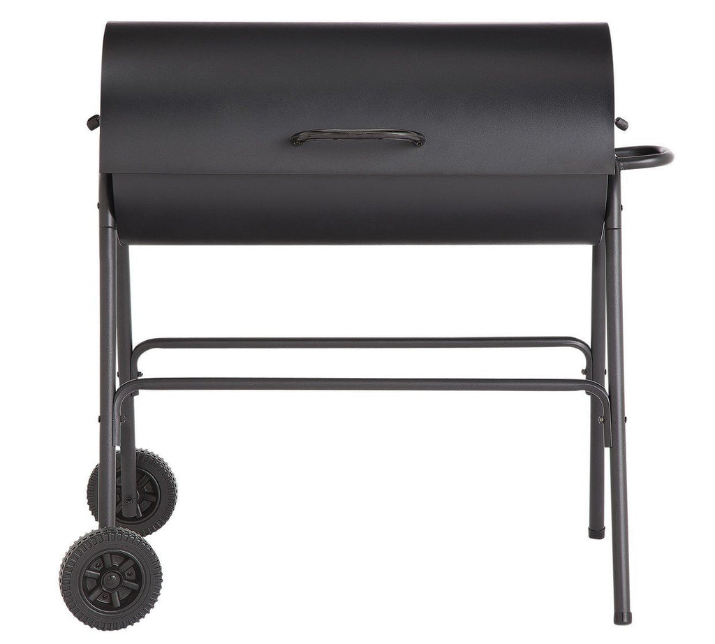 Charcoal Oil Drum BBQ - Cover, Utensils & Adjustable Grill