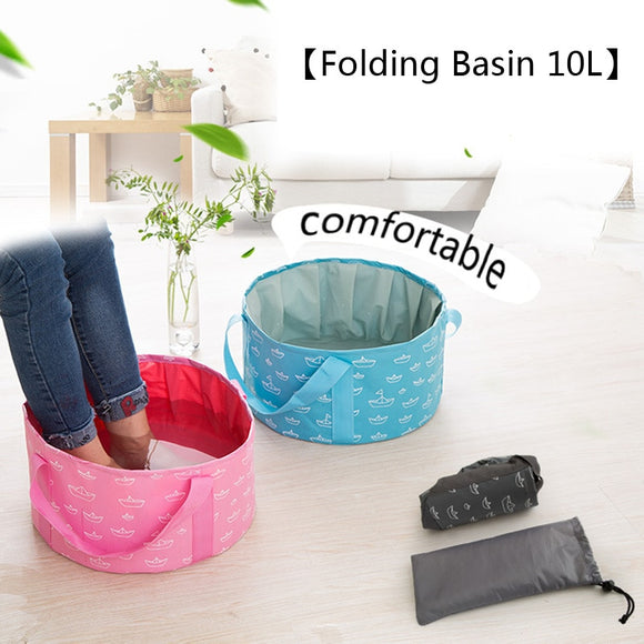 Portable Outdoor Travel Foldable Folding Camping Washbasin Basin Bucket Bowl Sink Washing Bag Water bucket 10L