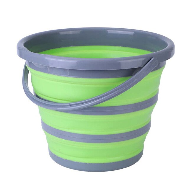 Silicone Folding Bucket Bathroom Folding Round Portable Car Wash Bucket Camping Foldable Large Capicity Bucket Home Space Saving