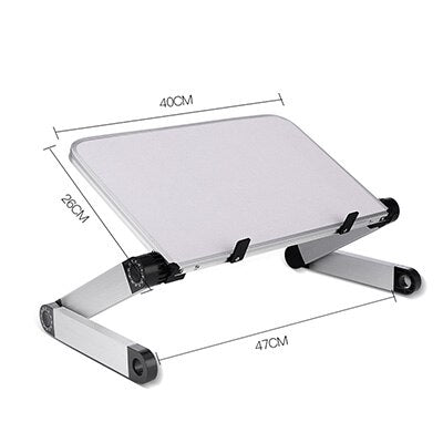 Aluminum Alloy Laptop Portable Foldable Adjustable Laptop Desk Computer Table Stand Tray Notebook Lap PC Folding Desk Table