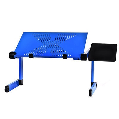 Adjustable Laptop Table Portable Foldable Computer Desk Bed Desk With One Big Cooling Fan