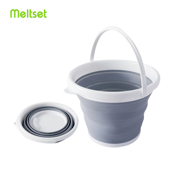 10L Portable Folding Bucket Outdoor Fishing Tourism Camping Supplies Foldable Buckets Car/ Mop Washing Cleaning Household Items