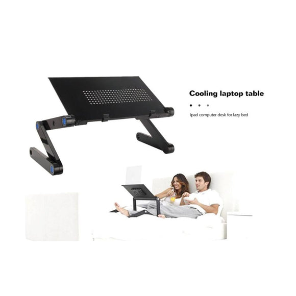 Table Bed Aluminum Alloy Foldable Computer Desk iPad Desk Lazy Aluminum Folding Table Drop ship Cooling Laptop Computer