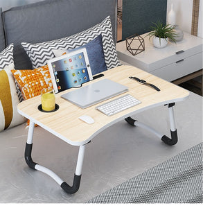 Wooden Foldable Computer Desk for Bed Sofa Tea Serving Table Stand Folding Laptop Stand Holder Portable Study Table Desk