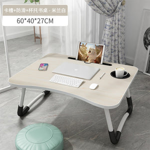 Portable laptop desk Foldable Dormitory Bed Lap Desk Book Reading Tray Cup slot Bed Table For Computer Notebooks mx7111720