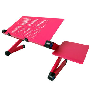 Aluminum Alloy Folding Laptop Desk Portable Adjustable Notebook Stand Foldable Lazy Laptop Table Cooling Stand for Sofa Bed