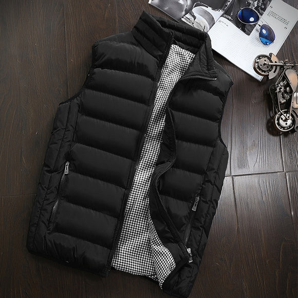 Brand Clothing Vest Jacket Mens New Autumn Warm Sleeveless Jacket Male Winter Casual Waistcoat Men Vest Plus Size Veste Homme