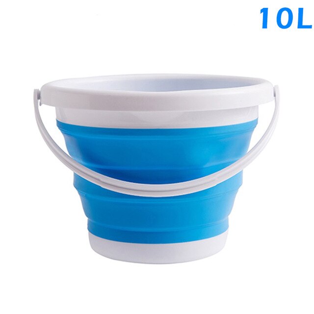 Foldable Silicone Bucket Collapsible Basin Bowl for Travel Camping Hiking Fishing JA55