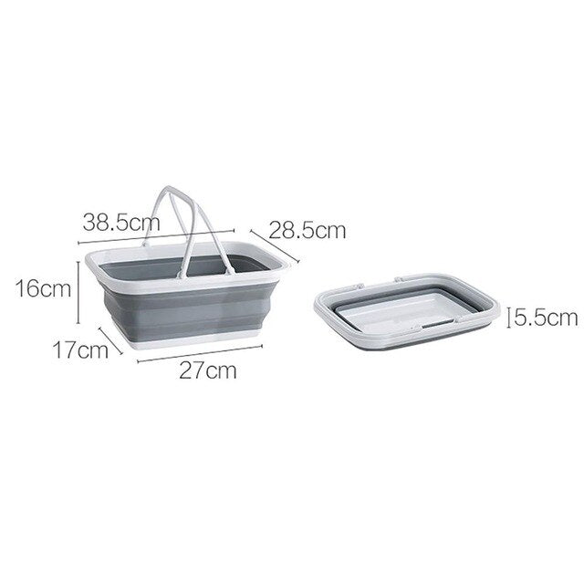 Large Folding Bucket Bathroom Mop Bucket Portable Water Container Foldable Foot Bath Bucket Outdoor Fishing Car Wash Buckets