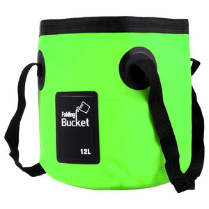 HOOMIN 12L Folding Bucket Car Wash Bucket Bowl Sink Washing Bag Portable Outdoor Travel Foldable Water Bucket