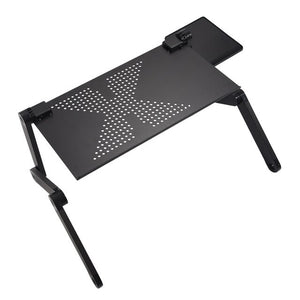 Portable Foldable Adjustable Laptop Desk Computer Table Stand Tray For Sofa Bed Black