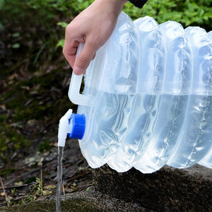 Portable Outdoor car camping Plastic folding bucket PE compression expansion bottle kettle foldable collapsible water bucket